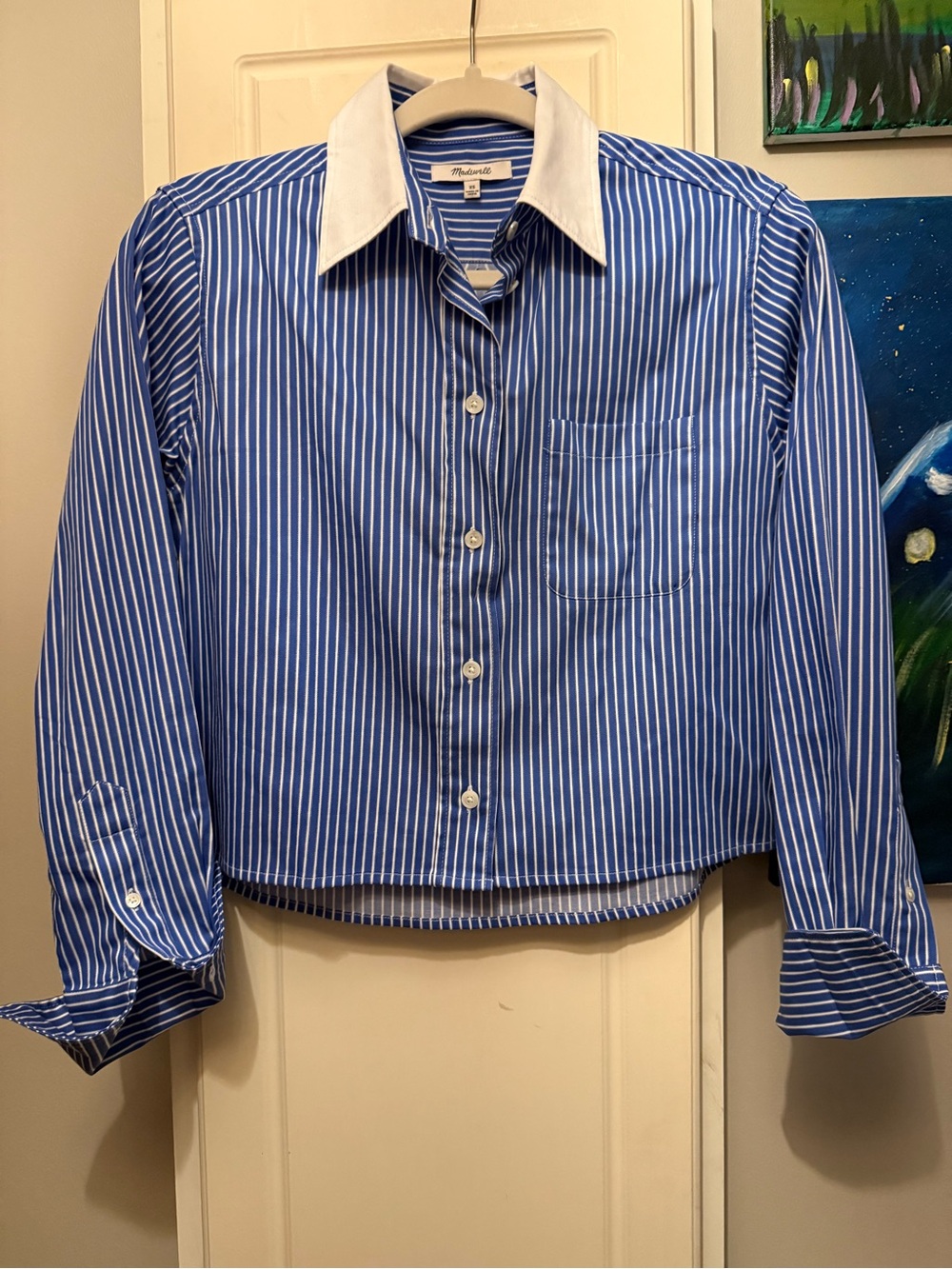 Madewell Blue and White Striped Shirt
